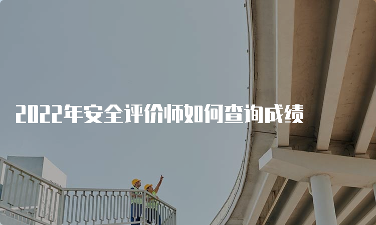 2022年安全评价师如何查询成绩