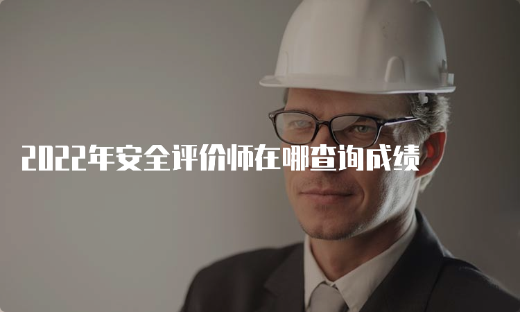 2022年安全评价师在哪查询成绩