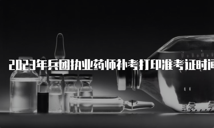 2023年兵团执业药师补考打印准考证时间：考前7天