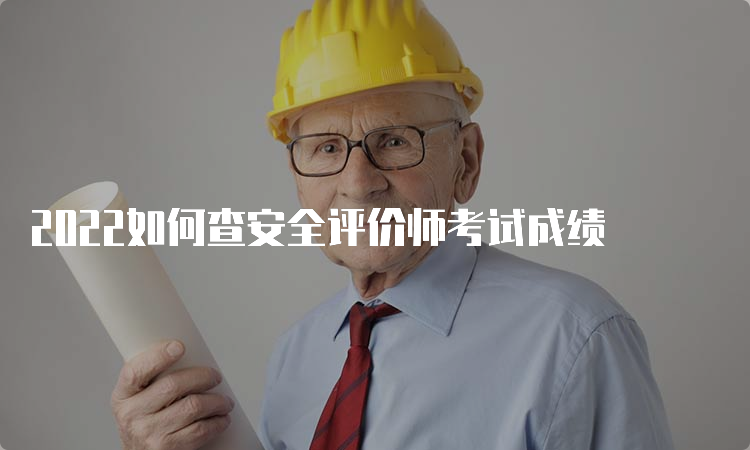 2022如何查安全评价师考试成绩