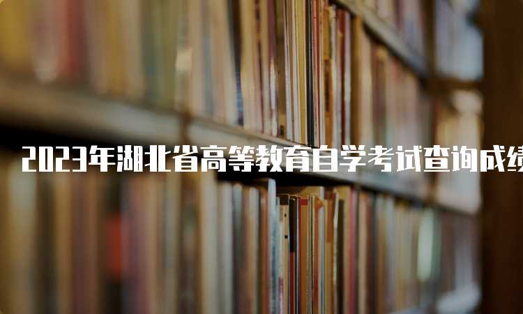 2023年湖北省高等教育自学考试查询成绩入口