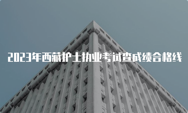 2023年西藏护士执业考试查成绩合格线