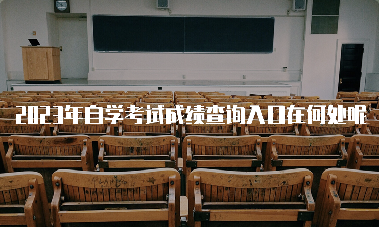 2023年自学考试成绩查询入口在何处呢