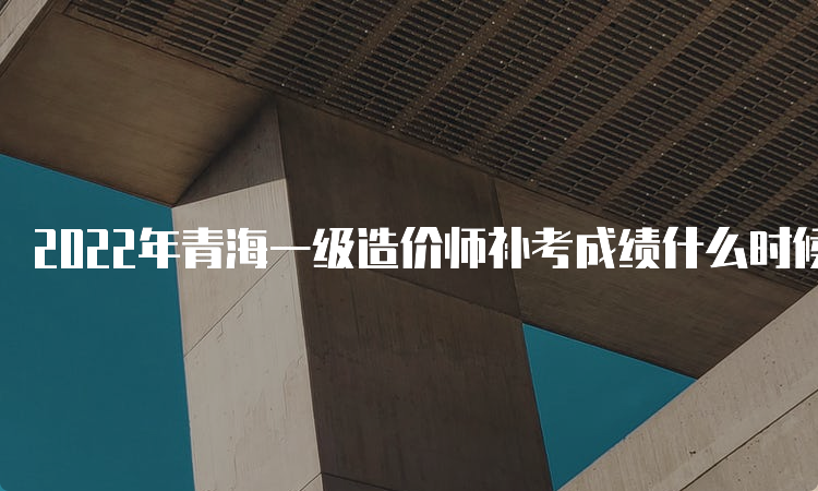 2022年青海一级造价师补考成绩什么时候查