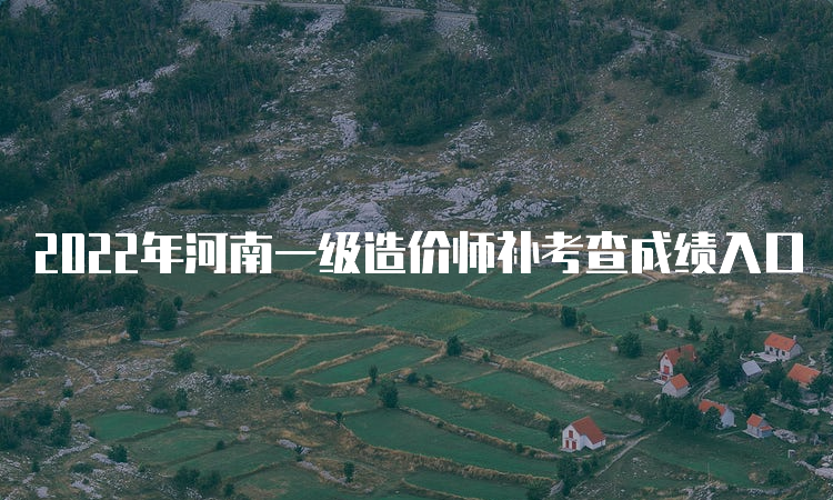 2022年河南一级造价师补考查成绩入口