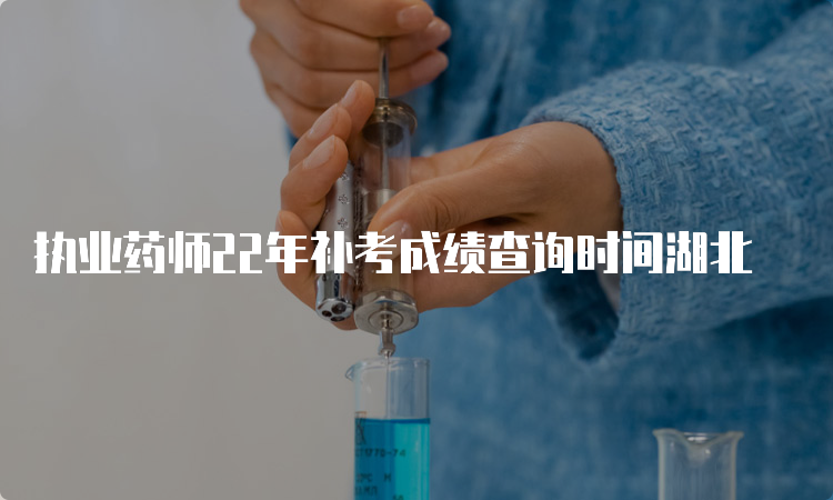 执业药师22年补考成绩查询时间湖北