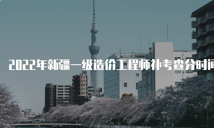 2022年新疆一级造价工程师补考查分时间：7月底前