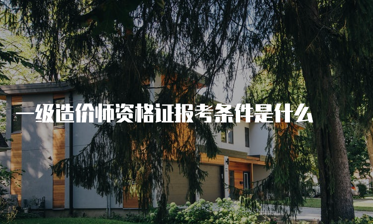 一级造价师资格证报考条件是什么