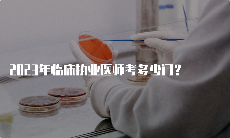 2023年临床执业医师考多少门？