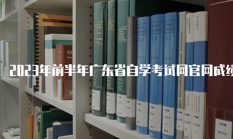 2023年前半年广东省自学考试网官网成绩查询入口