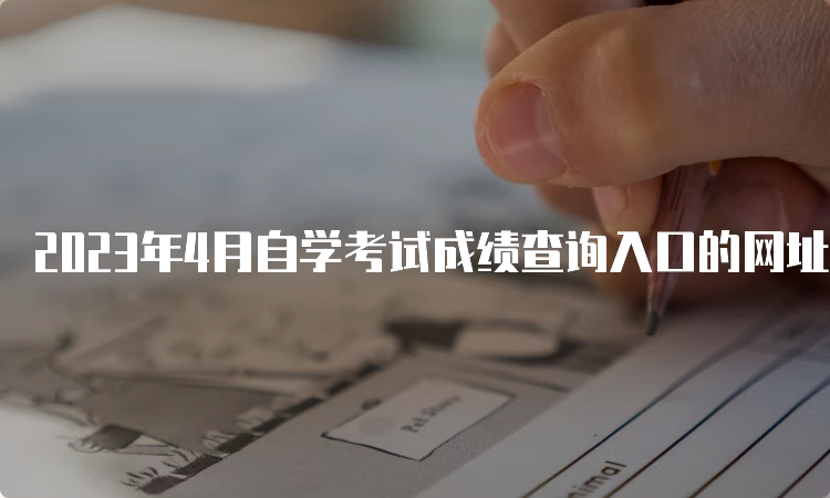 2023年4月自学考试成绩查询入口的网址