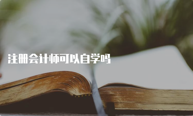 注册会计师可以自学吗