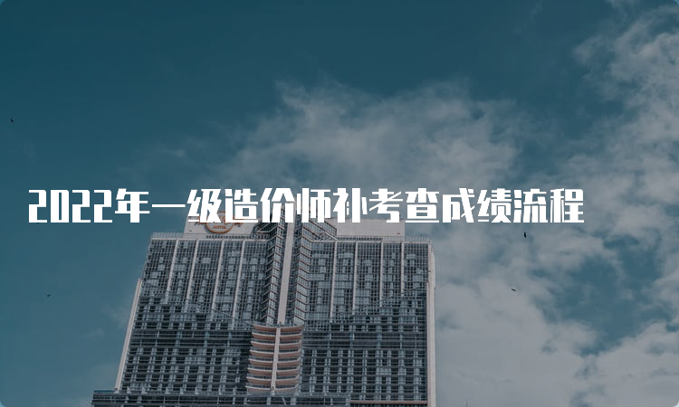 2022年一级造价师补考查成绩流程