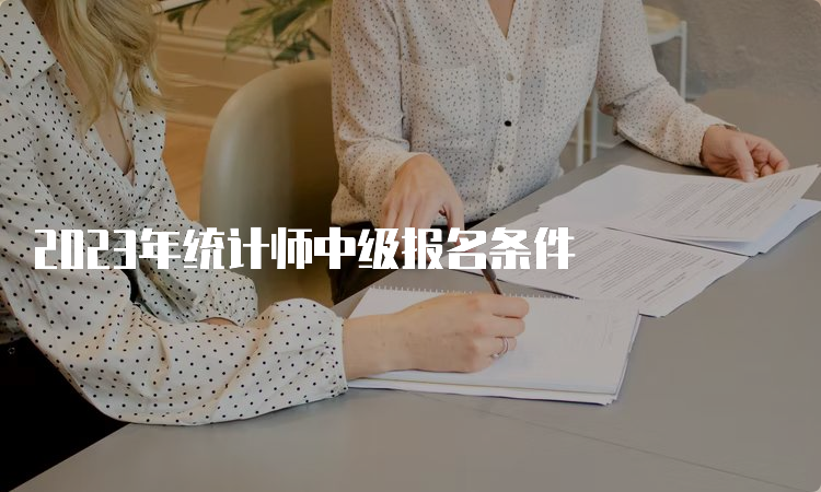 2023年统计师中级报名条件