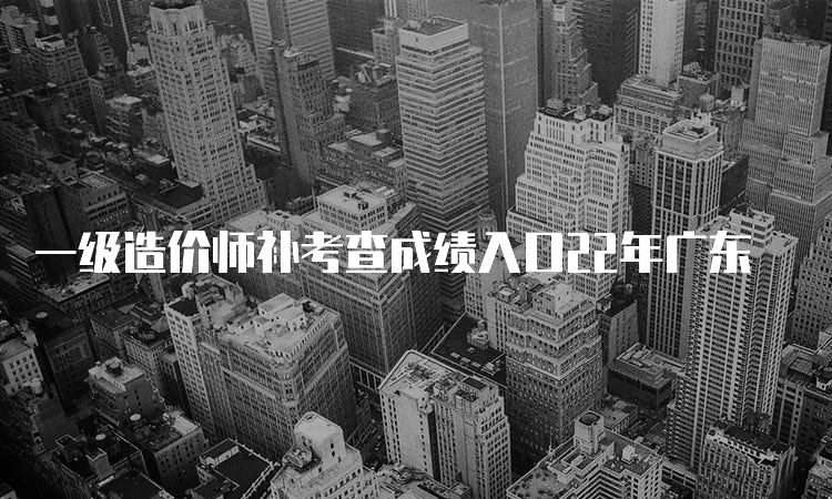 一级造价师补考查成绩入口22年广东