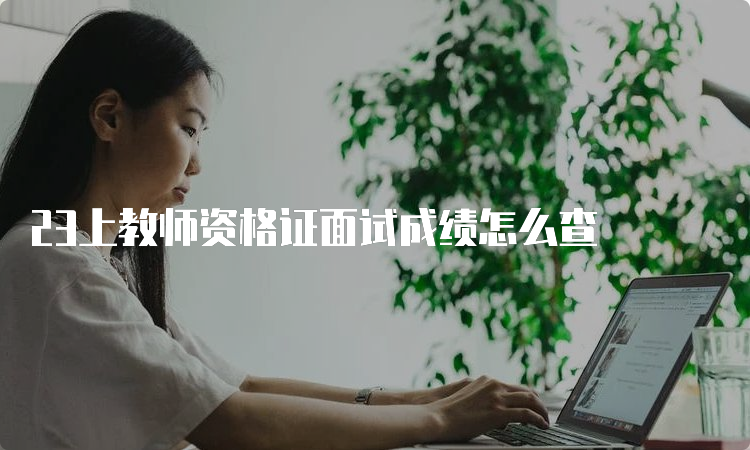 23上教师资格证面试成绩怎么查