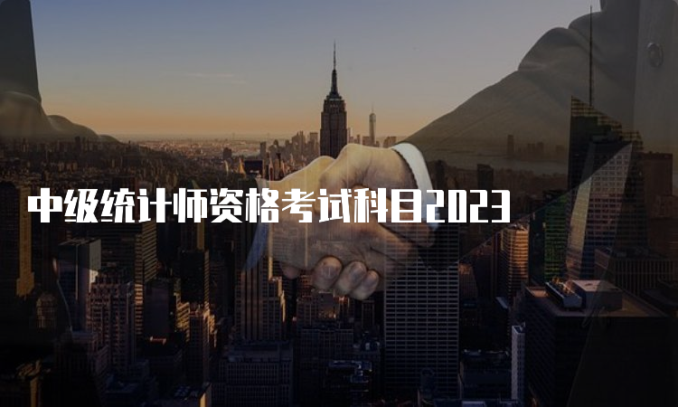 中级统计师资格考试科目2023