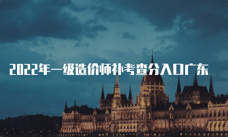 2022年一级造价师补考查分入口广东