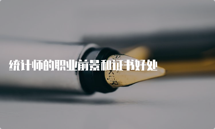 统计师的职业前景和证书好处