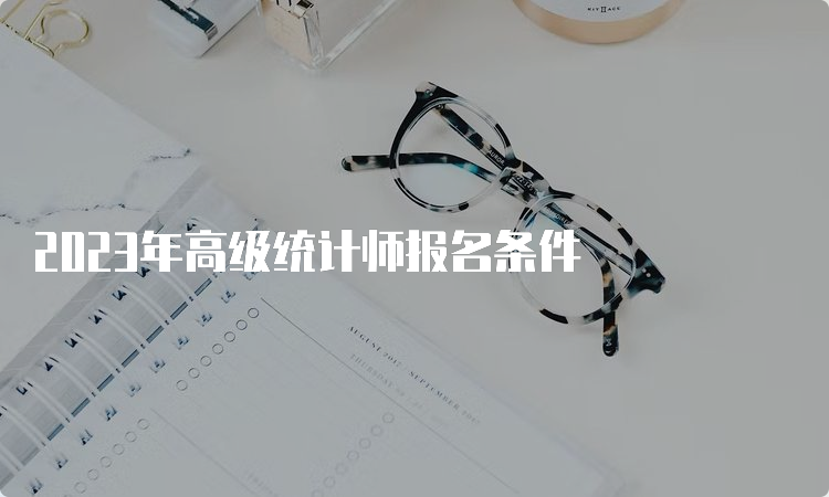 2023年高级统计师报名条件