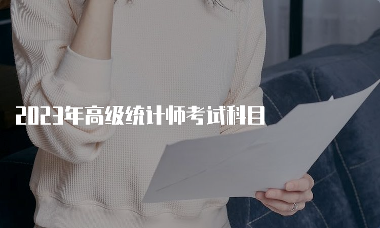 2023年高级统计师考试科目