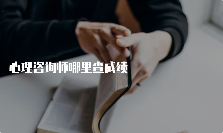 心理咨询师哪里查成绩