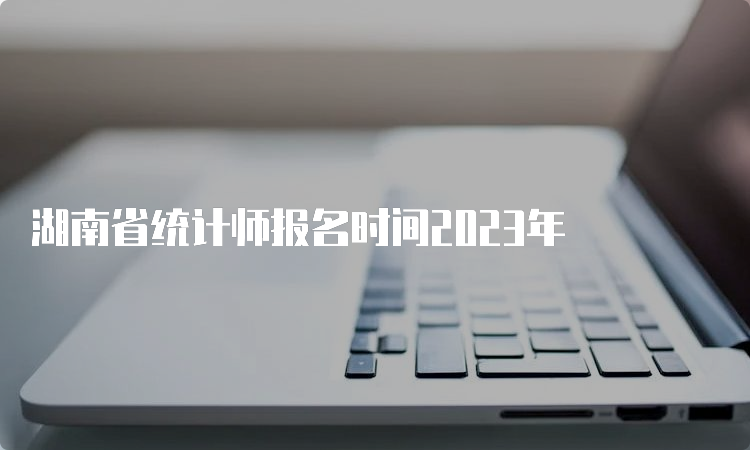 湖南省统计师报名时间2023年