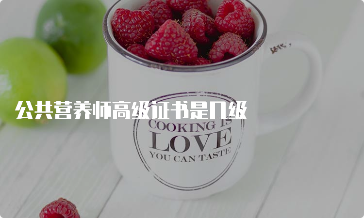 公共营养师高级证书是几级