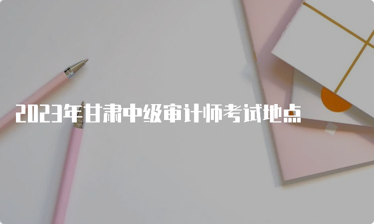 2023年甘肃中级审计师考试地点