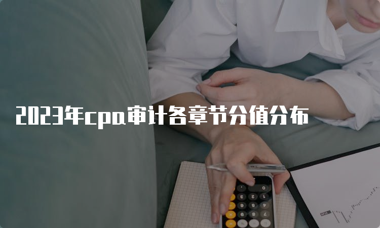 2023年cpa审计各章节分值分布