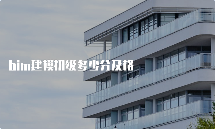 bim建模初级多少分及格