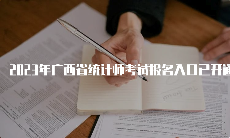 2023年广西省统计师考试报名入口已开通