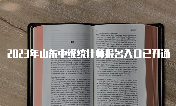 2023年山东中级统计师报名入口已开通