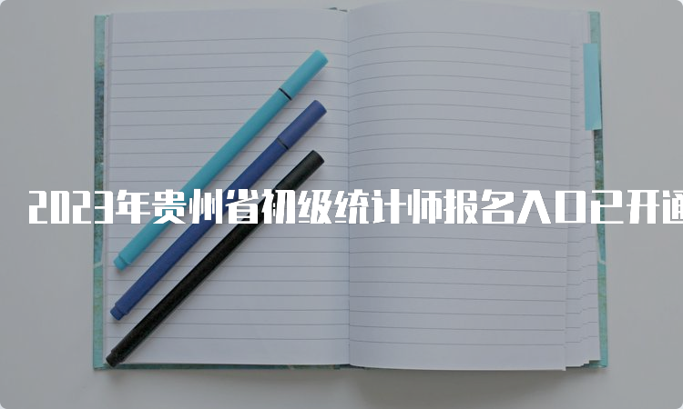 2023年贵州省初级统计师报名入口已开通