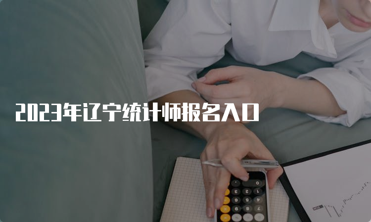 2023年辽宁统计师报名入口