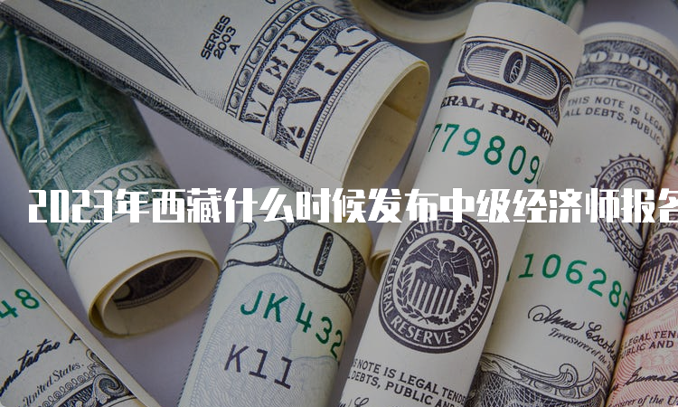 2023年西藏什么时候发布中级经济师报名公告