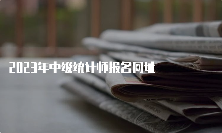 2023年中级统计师报名网址