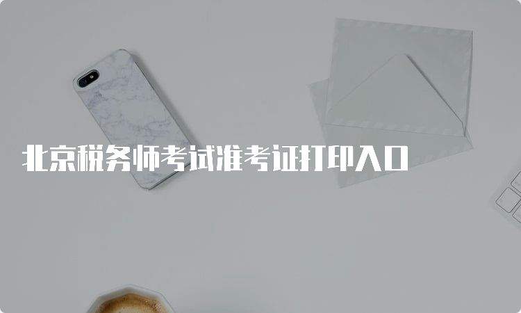 北京税务师考试准考证打印入口