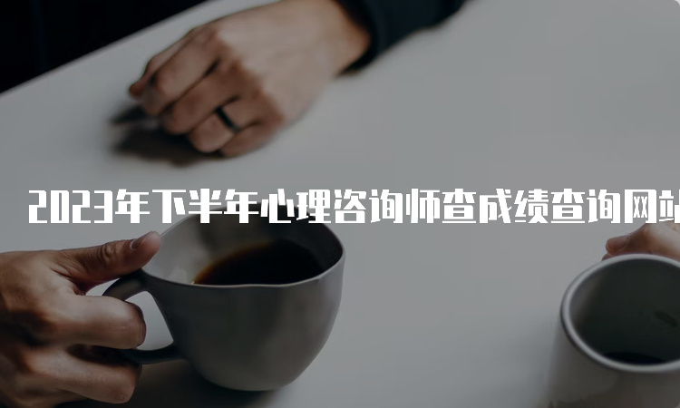 2023年下半年心理咨询师查成绩查询网站是什么