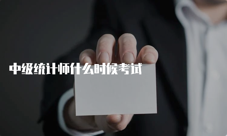 中级统计师什么时候考试