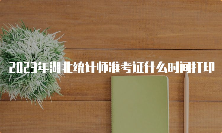 2023年湖北统计师准考证什么时间打印