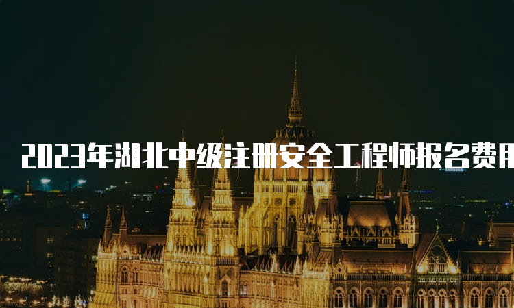 2023年湖北中级注册安全工程师报名费用是多少？