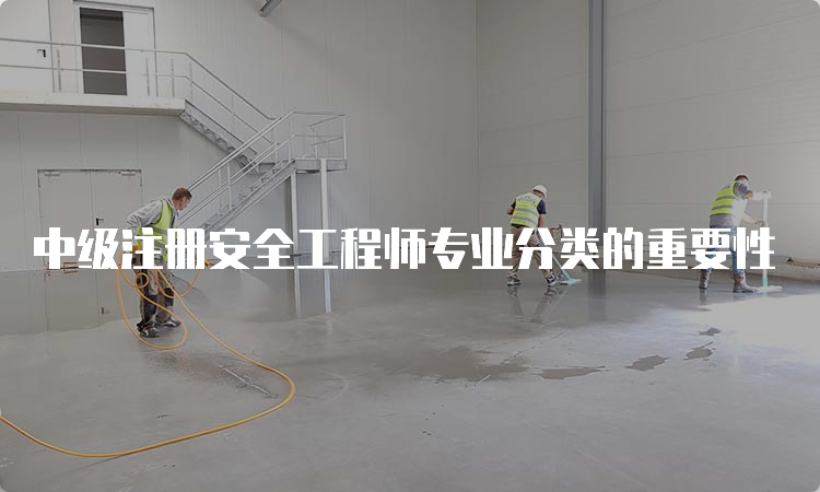 中级注册安全工程师专业分类的重要性