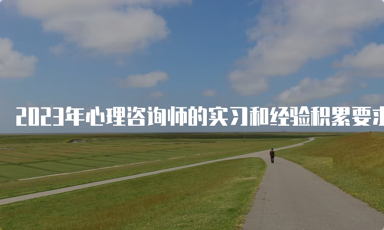 2023年心理咨询师的实习和经验积累要求