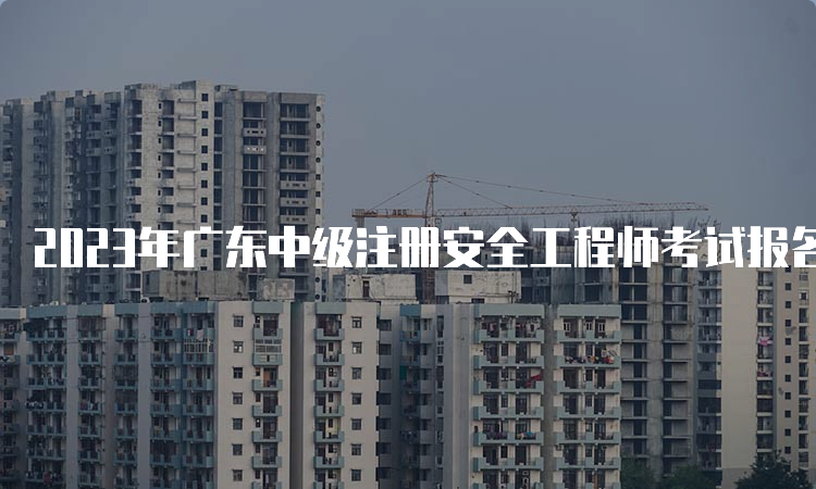 2023年广东中级注册安全工程师考试报名费