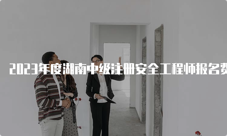 2023年度湖南中级注册安全工程师报名费用及缴费时间