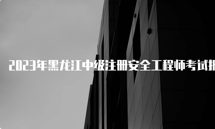 2023年黑龙江中级注册安全工程师考试报名费用