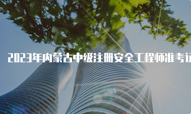 2023年内蒙古中级注册安全工程师准考证打印时间及流程