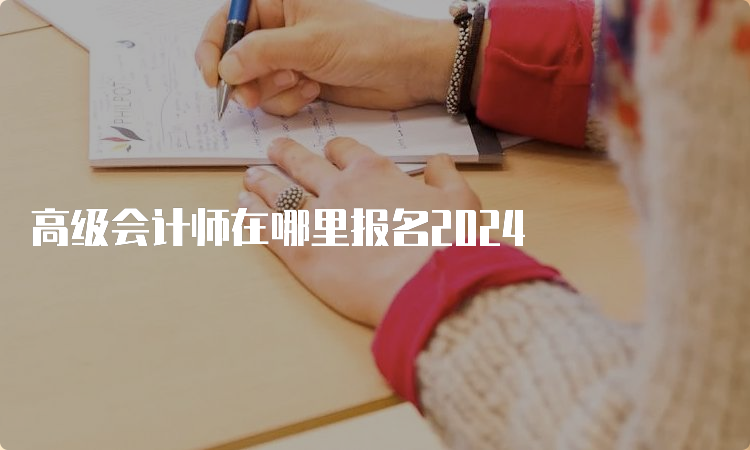 高级会计师在哪里报名2024