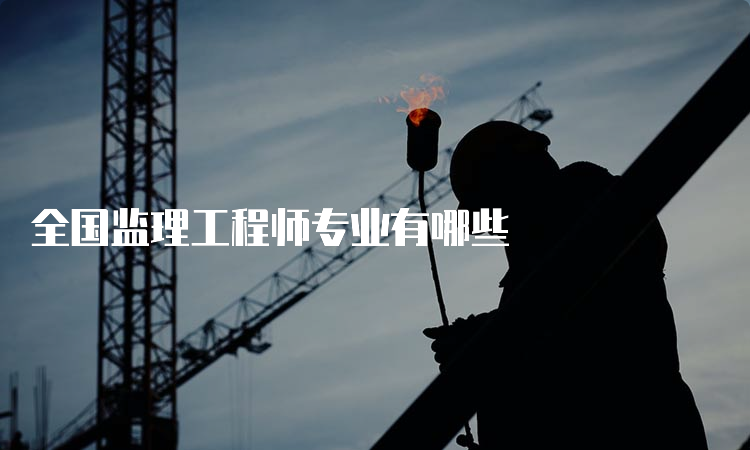 全国监理工程师专业有哪些